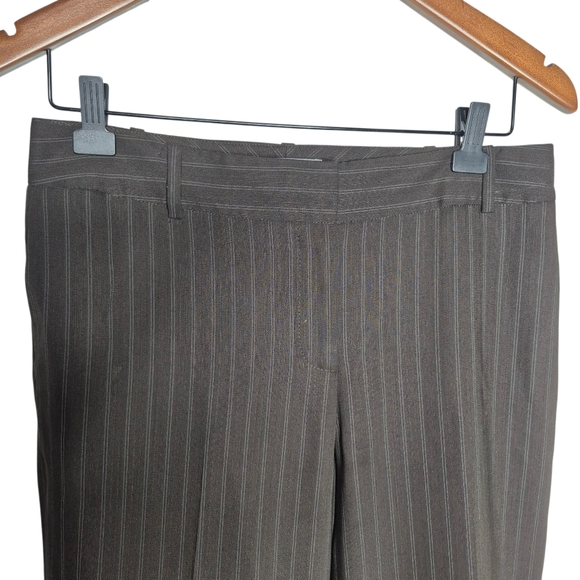 Ann Taylor Brown Pinstripe Wool Blend Dress Pants Size 4 - Picture 3 of 7